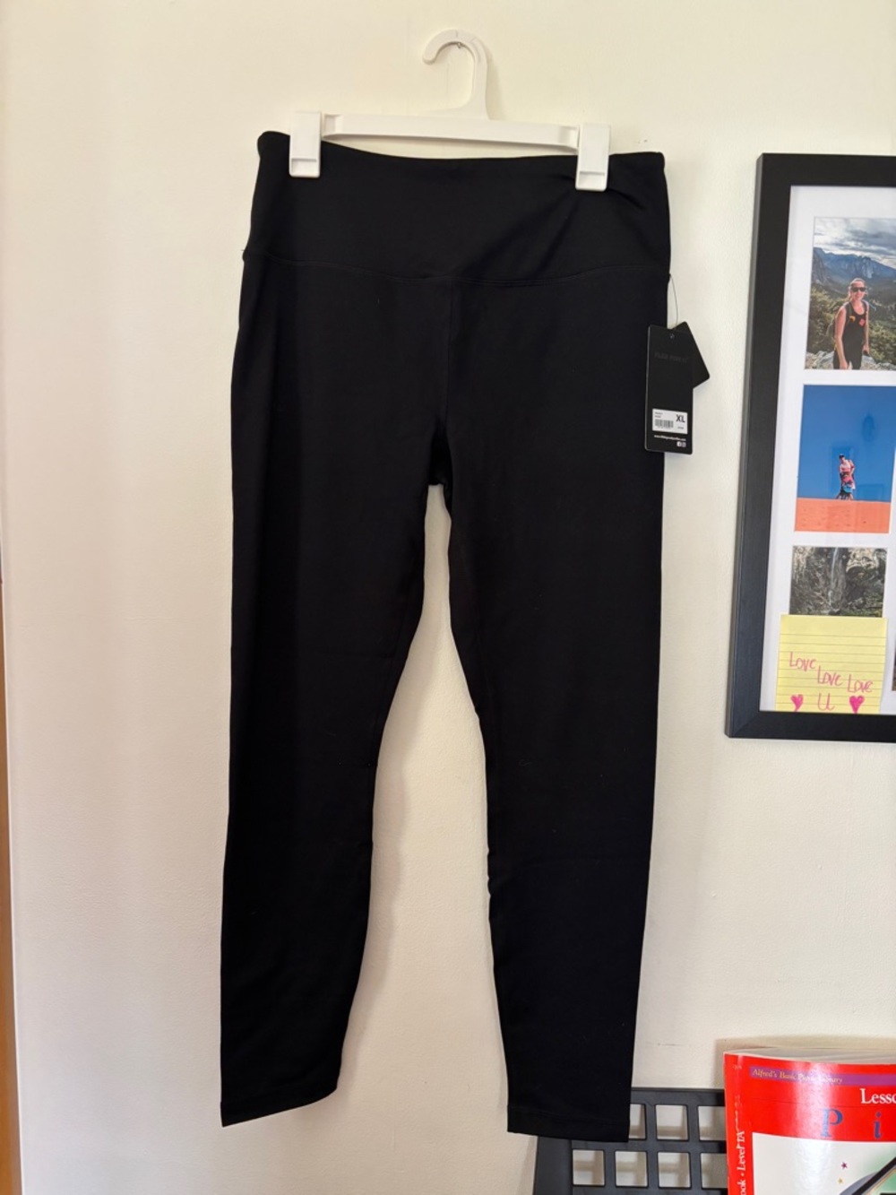 90 Degree By Reflex Kids Black High-Waist Leggings